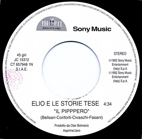 Bruce Springsteen / Elio E Le Storie Tese : 57 Channels (And Nothin' On) / Il Pipppero (7", Jukebox)