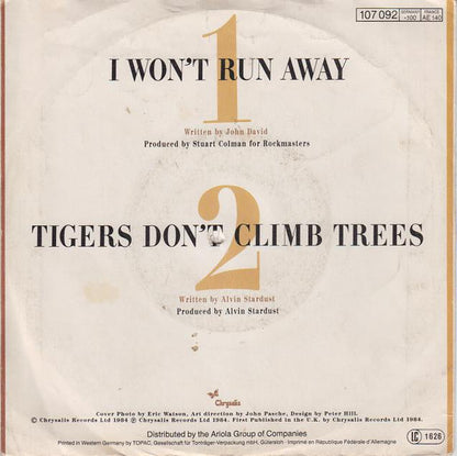 Alvin Stardust : I Won't Run Away (7")