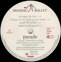 Spandau Ballet : Parade (LP, Album)