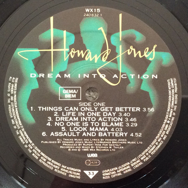 Howard Jones : Dream Into Action (LP, Album, Tel)