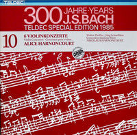 J. S. Bach* - Alice Harnoncourt, Walter Pfeiffer, Jürg Schaeftlein - Concentus musicus Wien, Nikolaus Harnoncourt : 6 Violinkonzerte = Violin Concertos = Concertos Pour Violon (2xLP, Comp, RE, S/Edition)