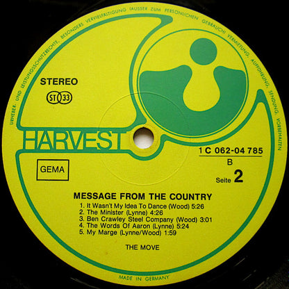 The Move : Message From The Country (LP, Album)