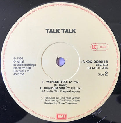 Talk Talk : Dum Dum Girl (12", Maxi)