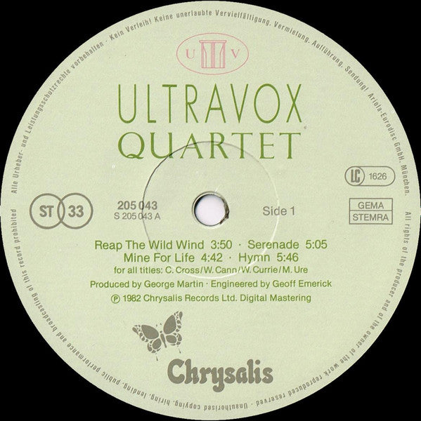 Ultravox : Quartet (LP, Album)