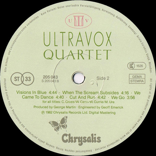 Ultravox : Quartet (LP, Album)