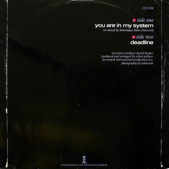 Robert Palmer : You Are In My System (12", Single)