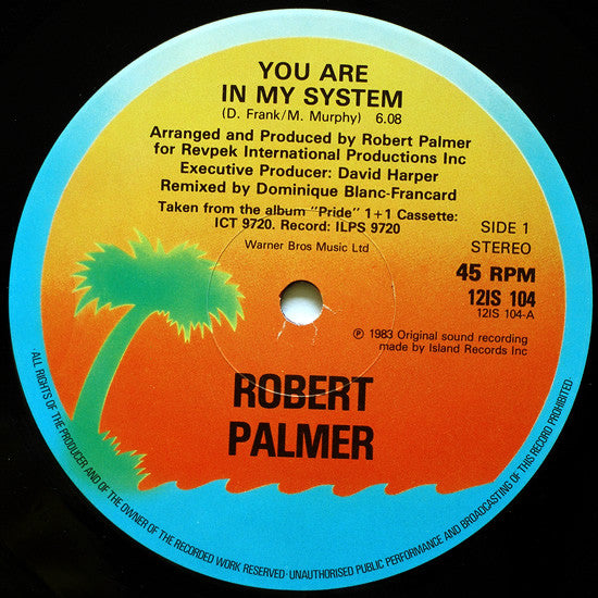Robert Palmer : You Are In My System (12", Single)