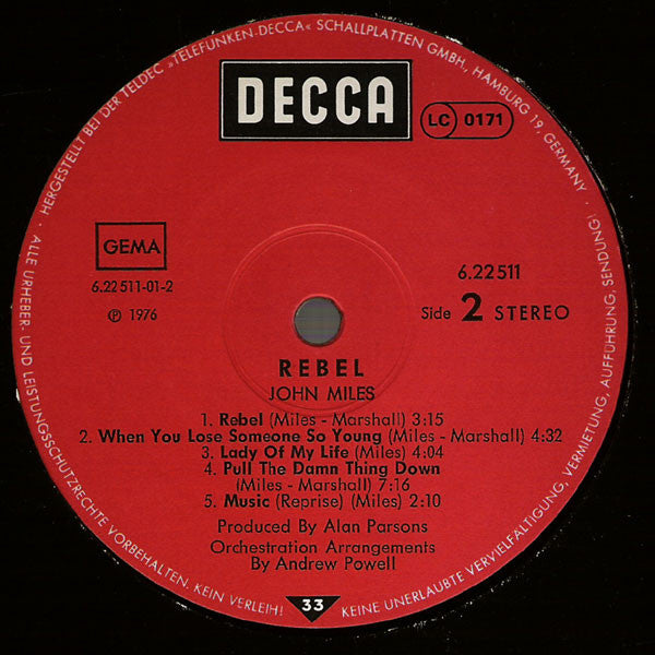John Miles : Rebel (LP, Album)