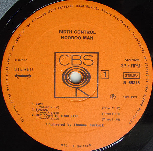 Birth Control : Hoodoo Man (LP, Album, Gat)