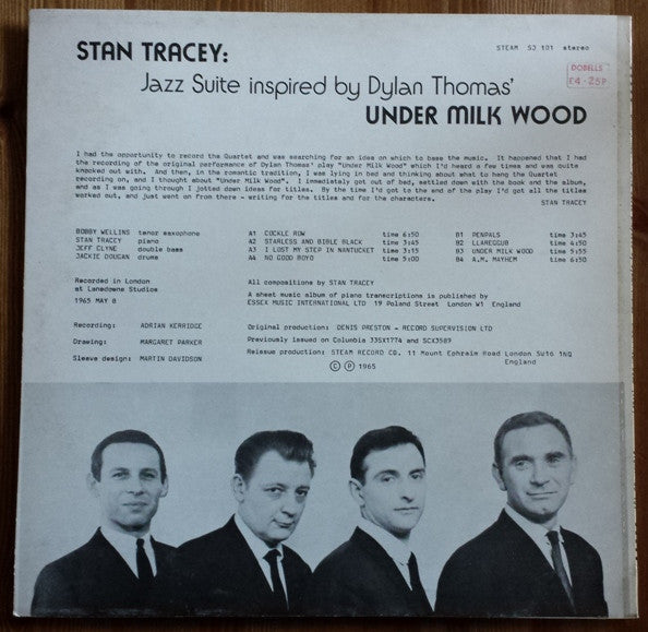Stan Tracey* : Jazz Suite (Inspired By Dylan Thomas' Under Milk Wood) (LP, Album, RE)