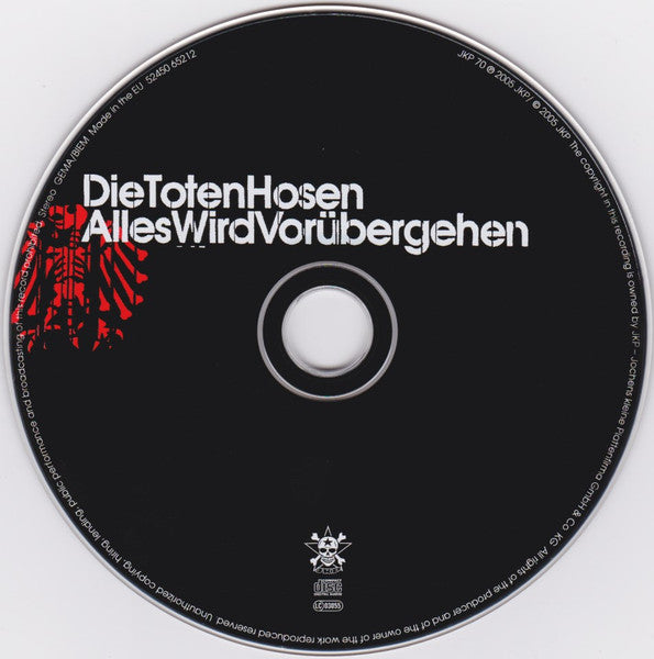 Die Toten Hosen : Alles Wird Vorübergehen (CD, Maxi, Dig)