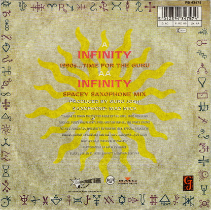 Guru Josh : Infinity (1990's...Time For The Guru) (7", Single)