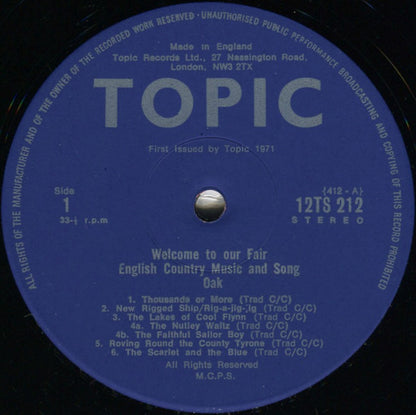 Oak (12) : Welcome To Our Fair (LP, Album)