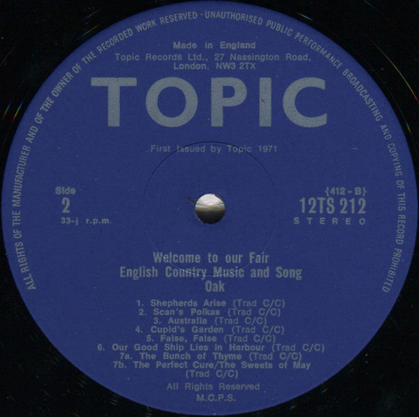 Oak (12) : Welcome To Our Fair (LP, Album)