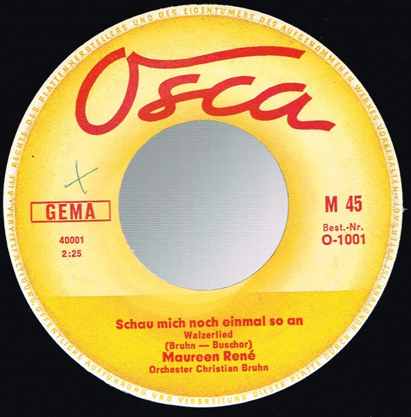 Maureen René : Schau Mich Noch Einmal So An / Dankeschön Und Auf Wiedersehn (7", Mono)