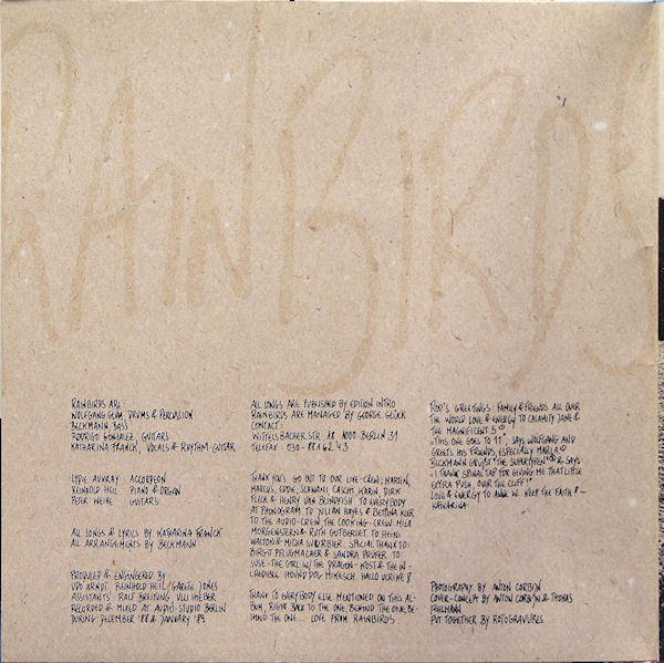 Rainbirds : Call Me Easy Say I'm Strong Love Me My Way It Ain't Wrong (LP, Album)