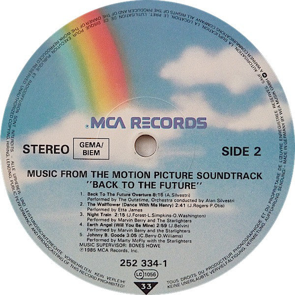 Various : Back To The Future - Music From The Motion Picture Soundtrack (LP, Album)