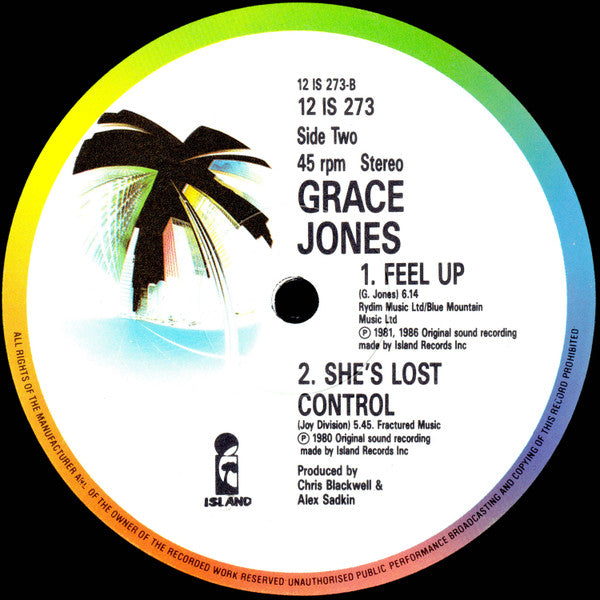 Grace Jones : Private Life, My Jamaican Guy, Feel Up, She's Lost Control (12")