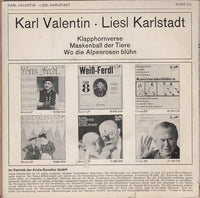 Karl Valentin & Liesl Karlstadt : Klapphornverse / Maskenball Der Tiere / Wo Die Alpenrosen Blühn (7")