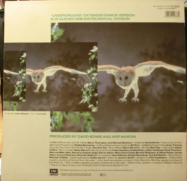 David Bowie : Underground (Extended Dance Mix) (12", Maxi, Single)