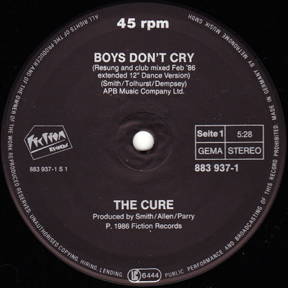The Cure : Boys Don't Cry (New Voice • Club Mix) (12", Maxi)