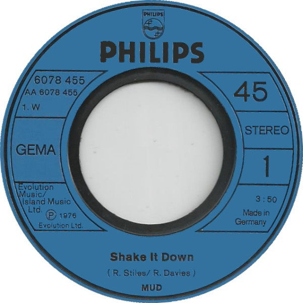 Mud : Shake It Down (7", Single)