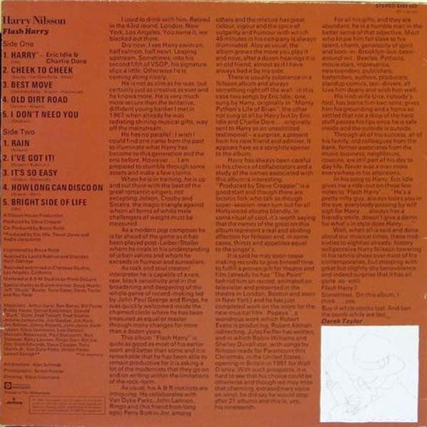 Harry Nilsson : Flash Harry (LP, Album)