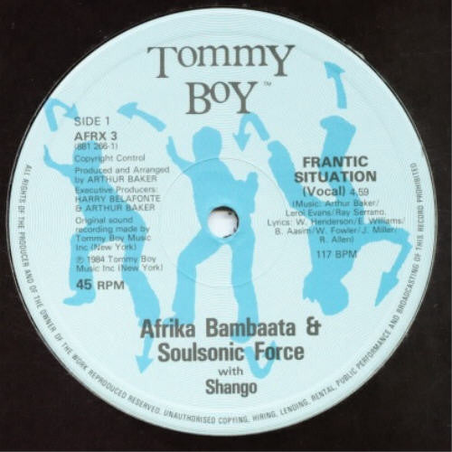 Afrika Bambaataa & Soulsonic Force With Shango : Frantic Situation (12")