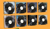 Acryl LP Houders voor de Muur. Ophangsysteem - zwart