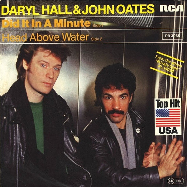 Daryl Hall & John Oates : Did It In A Minute (7", Single)