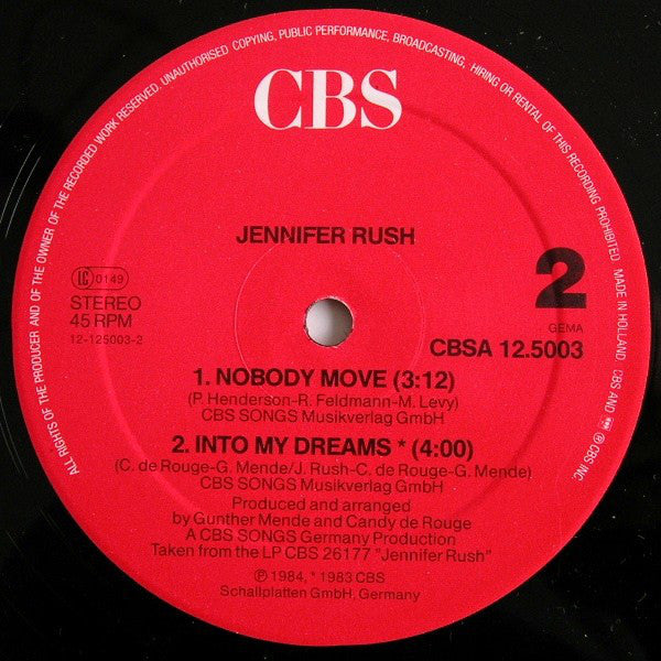 Jennifer Rush : The Power Of Love (Orchestral Remix) (12", Maxi, RP, Red)