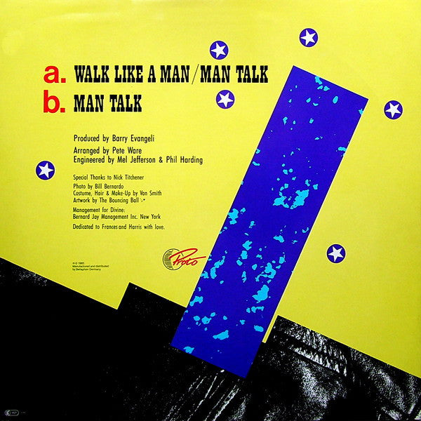 Divine : Walk Like A Man (12", Maxi)