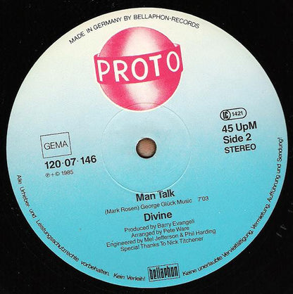 Divine : Walk Like A Man (12", Maxi)