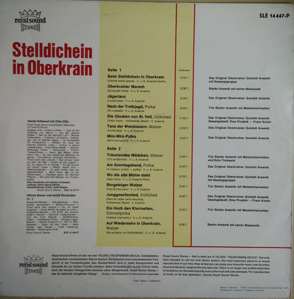 Slavko Avsenik Und Seine Original Oberkrainer : Stelldichein In Oberkrain (LP, Album)