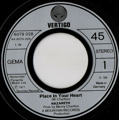 Nazareth (2) : Place In Your Heart (7", Single)