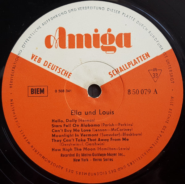 Ella Fitzgerald & Louis Armstrong : Ella & Louis (LP, Comp, Mono)