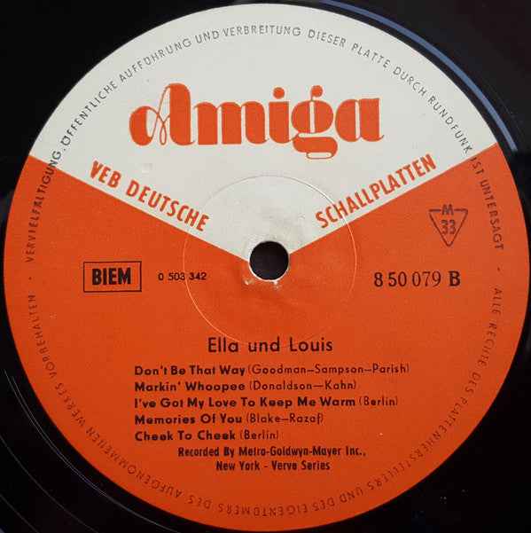 Ella Fitzgerald & Louis Armstrong : Ella & Louis (LP, Comp, Mono)
