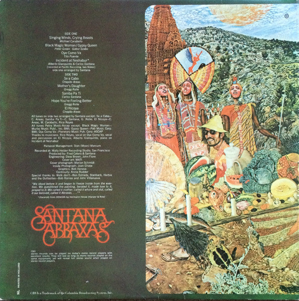 Santana : Abraxas (LP, Album, Gat)