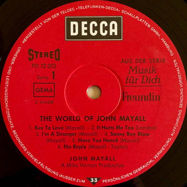 John Mayall : The World Of John Mayall (LP, Comp)