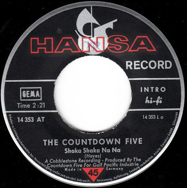 The Countdown Five* : Shaka Shaka Na Na (7", Single)