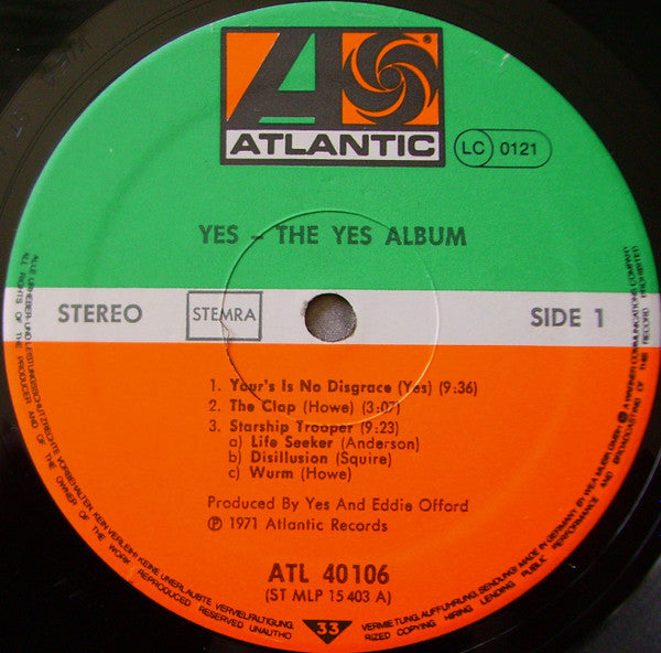 Yes : The Yes Album (LP, Album, RE)