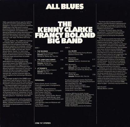 The Kenny Clarke-Francy Boland Big Band* : All Blues (LP, Album, RE, RP)