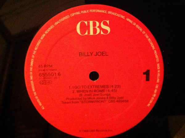Billy Joel : I Go To Extremes (12", Maxi)