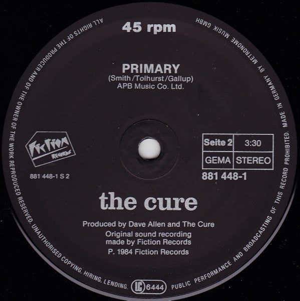 The Cure : Excerpt - The Cure Live (12", Single)