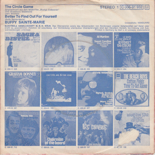 Buffy Sainte-Marie : The Circle Game (7", Single)