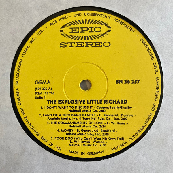 Little Richard : The Explosive Little Richard (LP, Album)