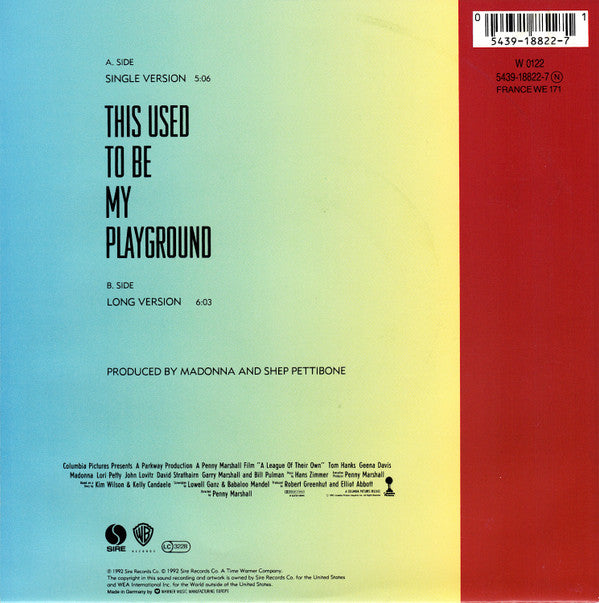 Madonna : This Used To Be My Playground (7", Single, Lar)