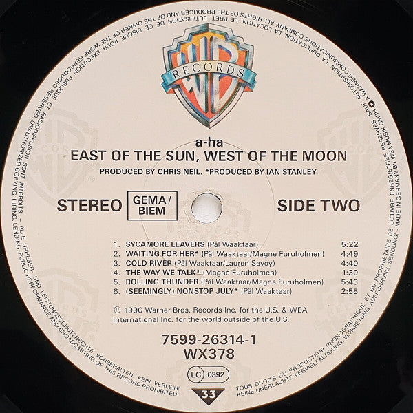 a-ha : East Of The Sun, West Of The Moon (LP, Album)