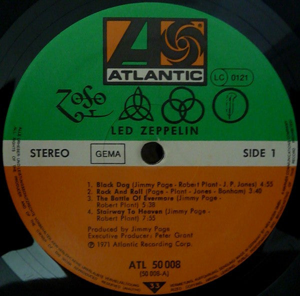 Led Zeppelin : Untitled (LP, Album, RE, Gat)