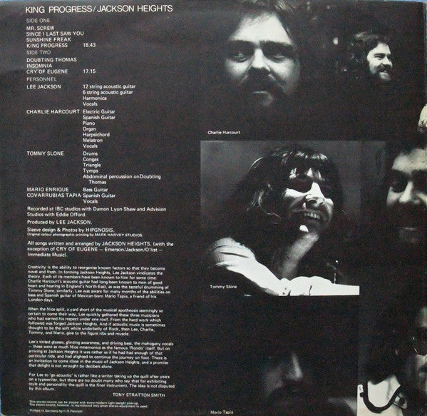 Jackson Heights : King Progress (LP, Album)